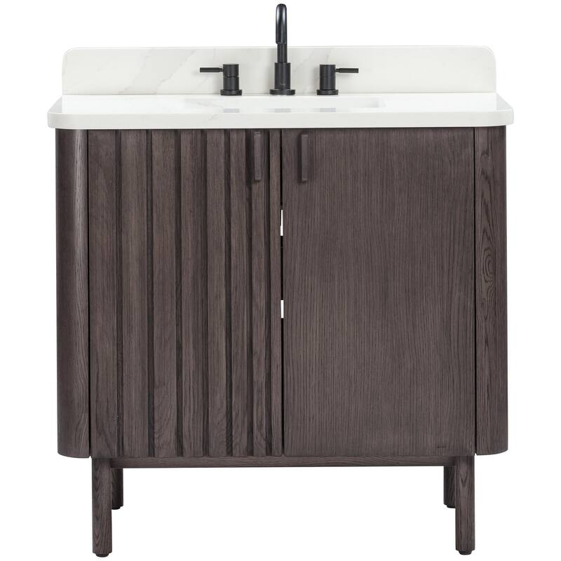 Avanity BLAKELY-VS37 Blakely 36" Free Standing Single Basin Vanity Set - Brown Oak