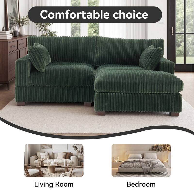 Oversized Plush Modular Sectional Sofa Set L Shaped Couch