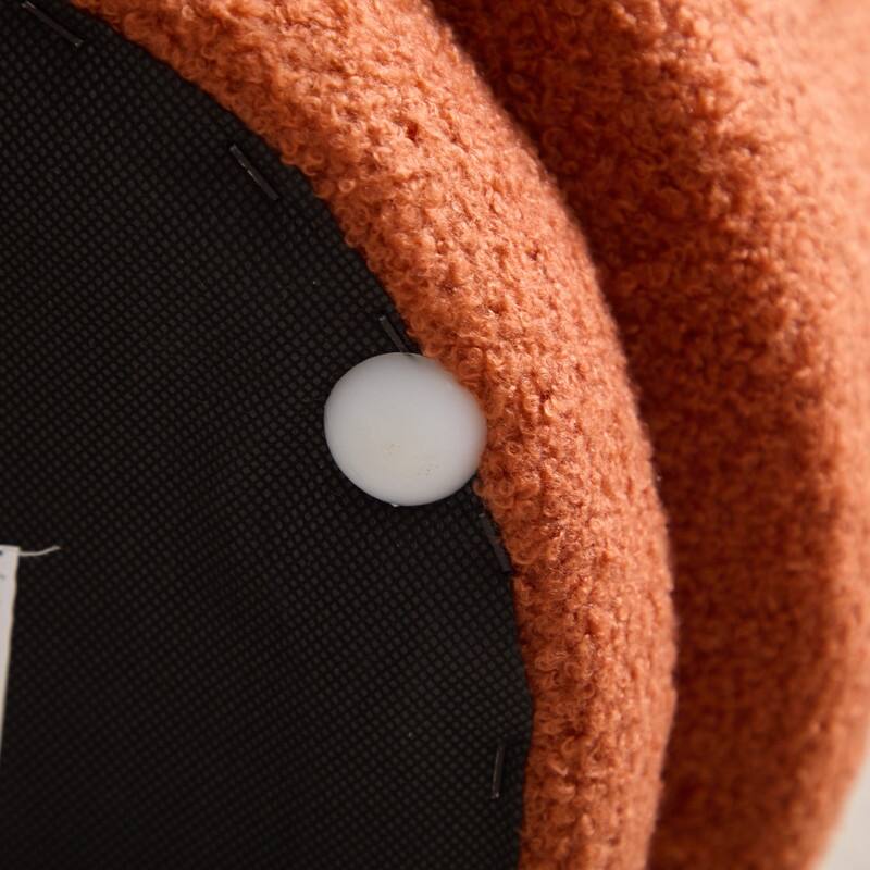 Modern Teddy Upholstered Mushroom Shape Ottoman