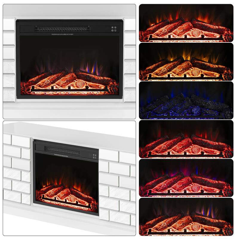 Electric Fireplace 63" TV Stand - Modern Highgloss Media Console