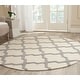 preview thumbnail 65 of 200, SAFAVIEH Handmade Cambridge Luisa Moroccan Trellis Wool Rug 6' Round - Ivory/Silver - Round