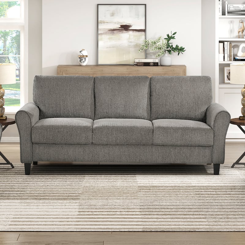 Diboll 80.5" Chenille Living Room Sofa - Wood Finish Exposed Feet