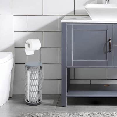 Freestanding Toilet Paper Holder with Storage