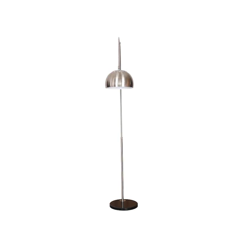 Floor Lamp with Black Marble Base and Metal Lamp Shade Arco Collection - 76"