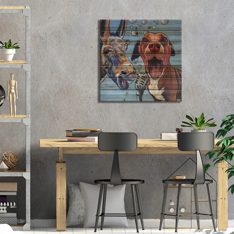 Harmony Print On Wood by Kathryn Wronski - Multi-Color