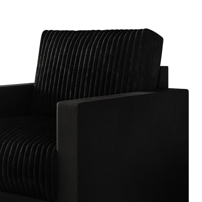 CraftPorch Corduroy Mid-Century Modern Velvet Upholstered Arm Chair