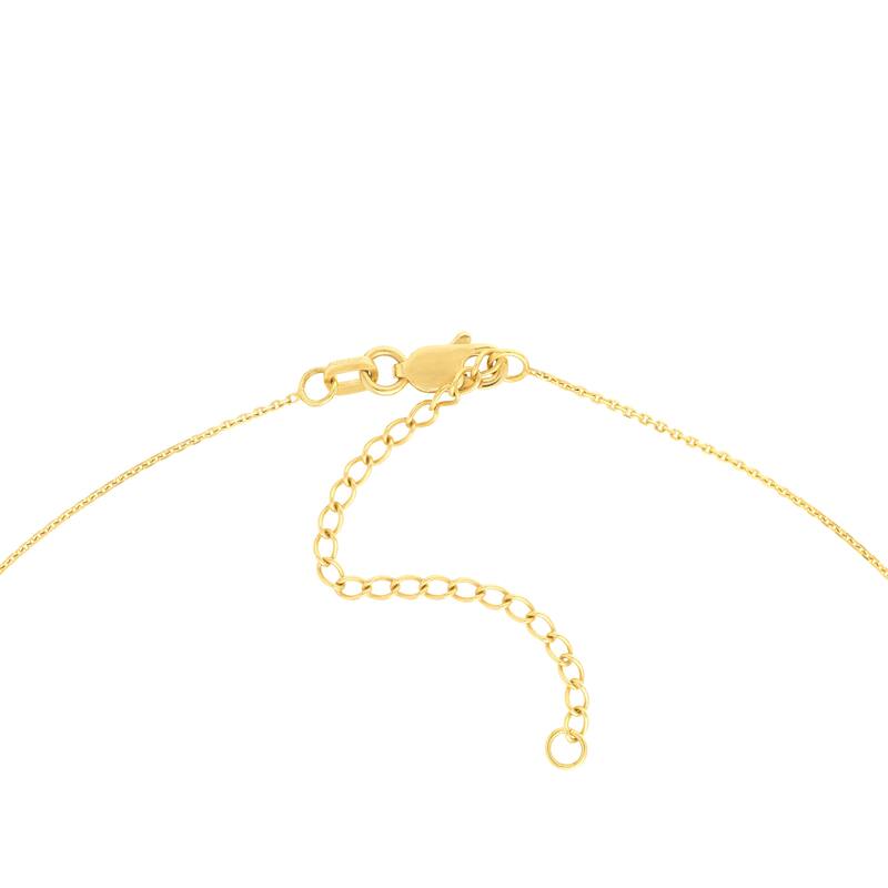 Marquee Jewels 1/3 CTW 14K Solid Yellow Gold and Natural Diamond Adjustable Bar Necklace