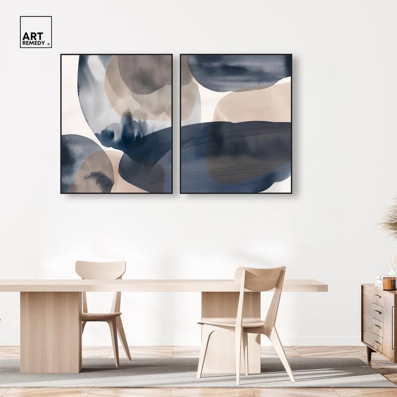 Rust and Noir Canvas Set of 2 by Art Remedy