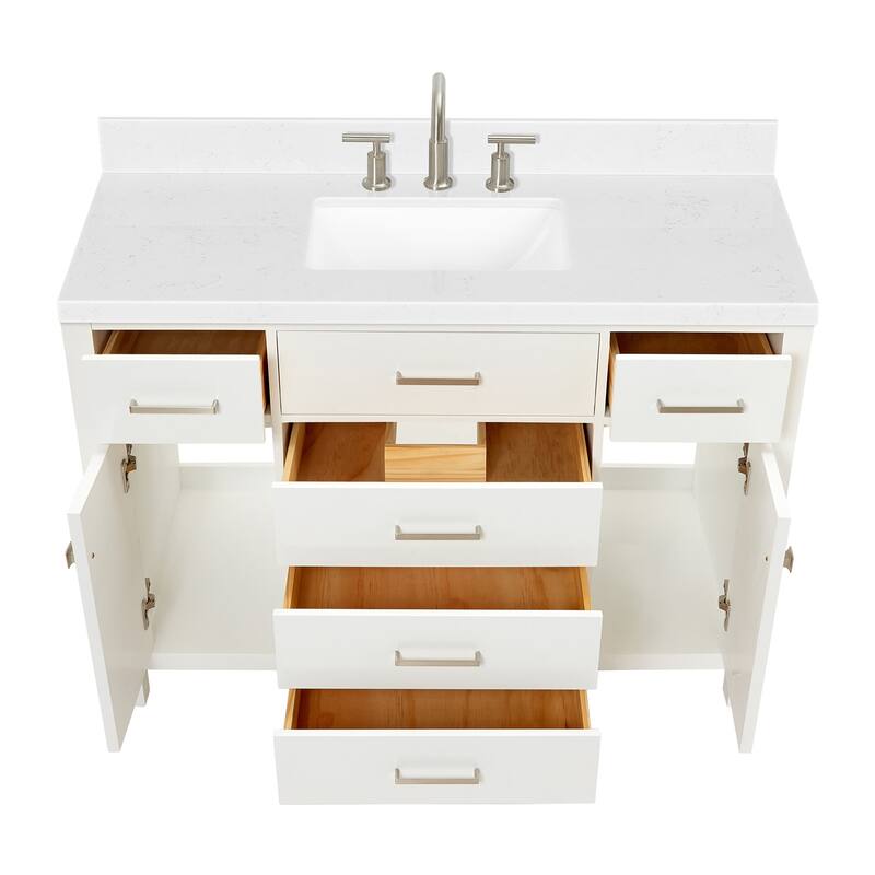 Ariel H048SCQRVO Bristol 48" Free Standing Single Basin Vanity Set