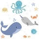 preview thumbnail 1 of 1, Bedtime Originals Whales Tale Nautical/Ocean Animals Nursery/Kids Wall Decals