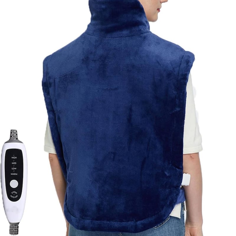 33x22 inch Heating Pad for Neck and Shoulders with Auto Shut Off - Navy Blue