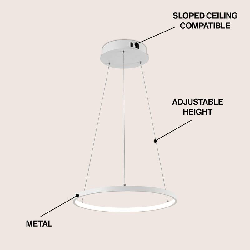Kinsley Modern Bohemian Iron Integrated LED Pendant by JONATHAN Y