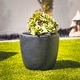 preview thumbnail 11 of 59, Kante 18 Inch Dia Round Concrete Planter, Indoor Outdoor Large Plant Pot