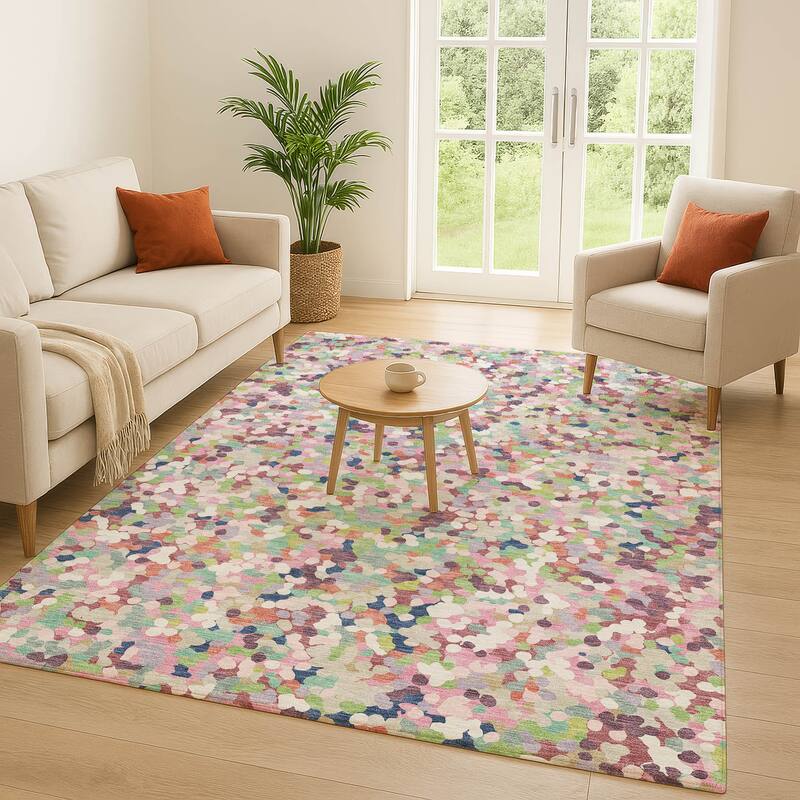 Machine Washable Indoor/ Outdoor Contemporary Halia Chantille Rug
