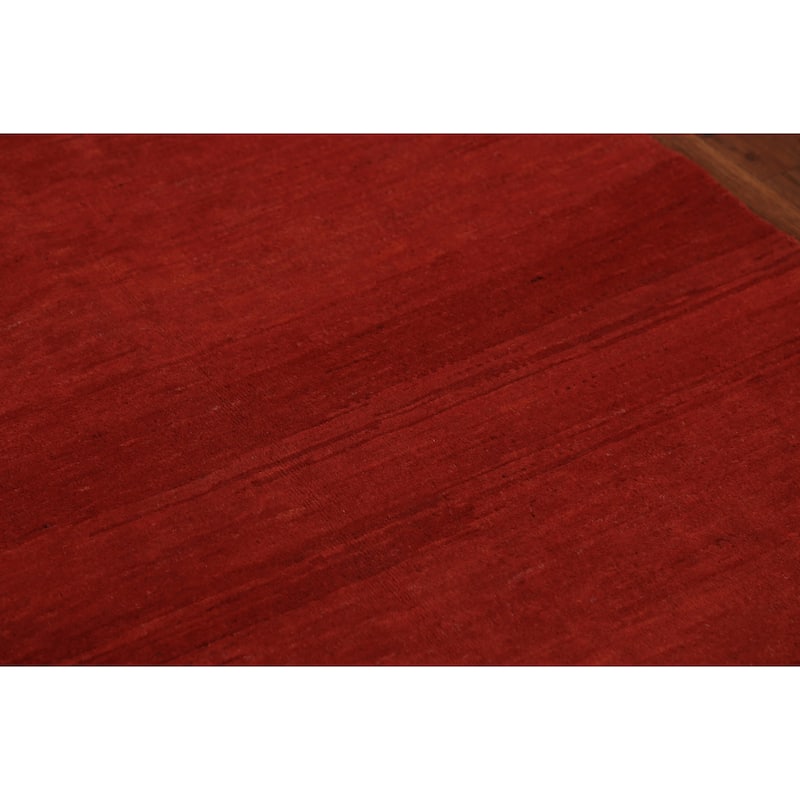 Gabbeh Modern Rug Handmade Bedroom Wool Carpet - 4'0" x 5'10"