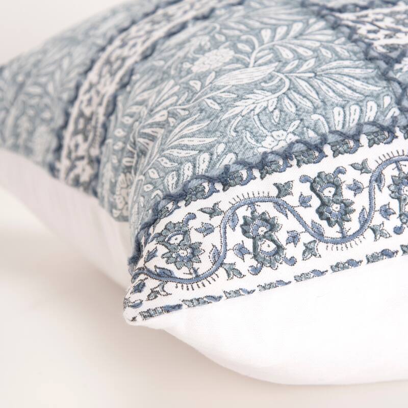Rizzy Home Primitive Block Print Throw Pillow Cover