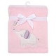 preview thumbnail 5 of 6, Bedtime Originals Elephant Dreams Appliqued Soft Fleece Baby Blanket - Pink