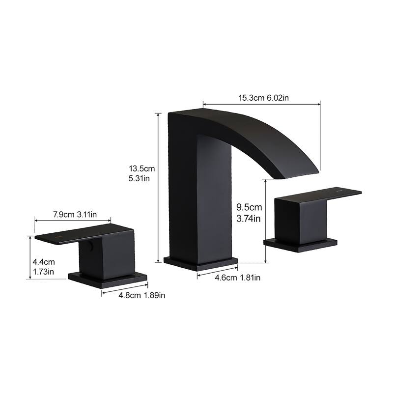 Topcraft Stainless Steel Two Handle Bathroom Sink Faucet