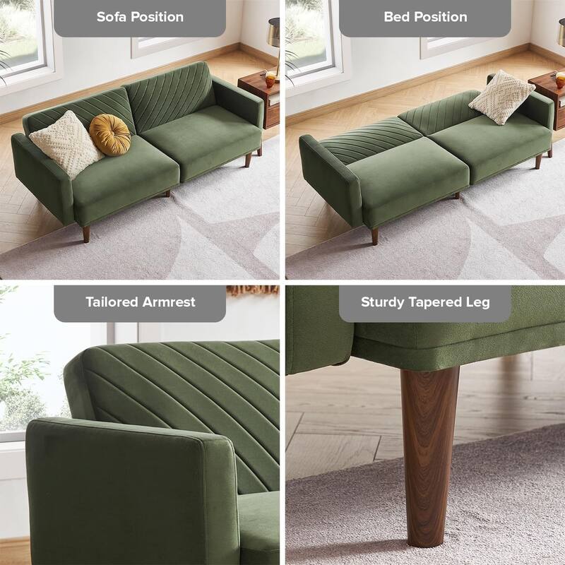 Mopio Chloe Futon Convertible Sofa Sleeper Futon