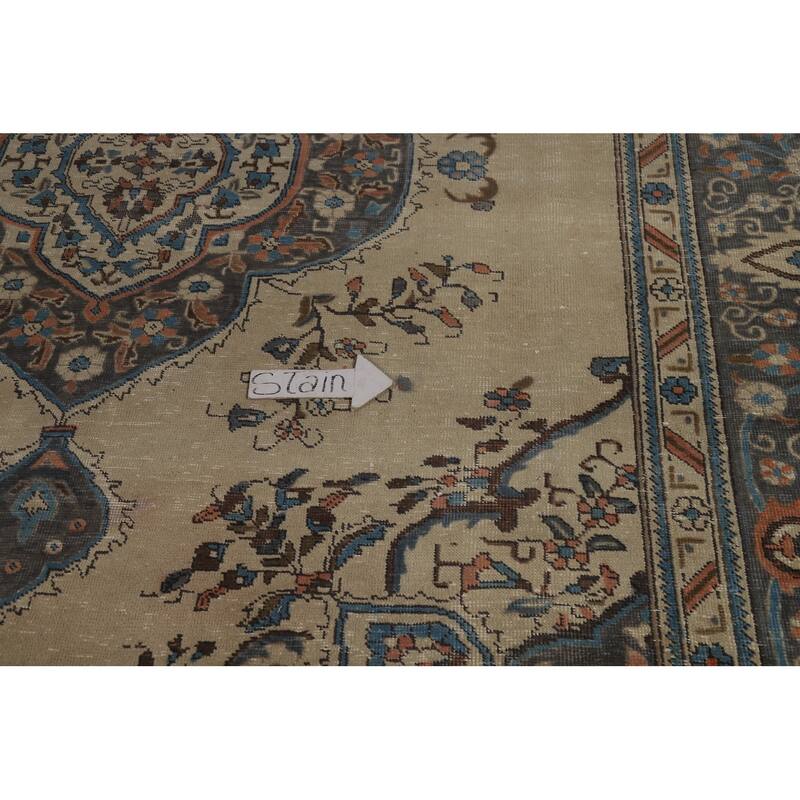 Tabriz Persian Vintage Area Rug Handmade Wool Carpet - 8'5" x 11'0"