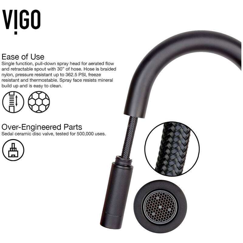 Vigo Gramercy 1.8 GPM Single Hole Pull-Down Kitchen Faucet