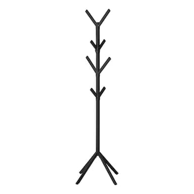 Coat Rack, Hall Tree, Free Standing, 8 Hooks, Entryway, 70" High, Bedroom, Metal, Contemporary, Modern