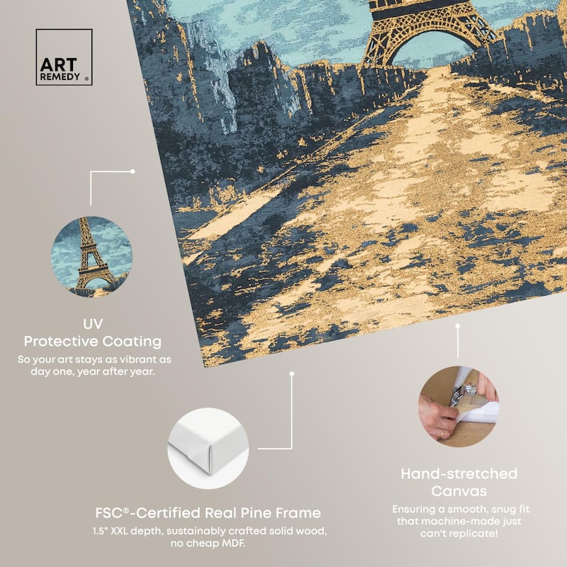 Textured Paris Embroidery Canvas by Art Remedy, Gallery Wrapped