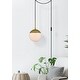 preview thumbnail 6 of 9, Elian 1-Light Plug in Pendant with frosted white shade - 8" Diameter