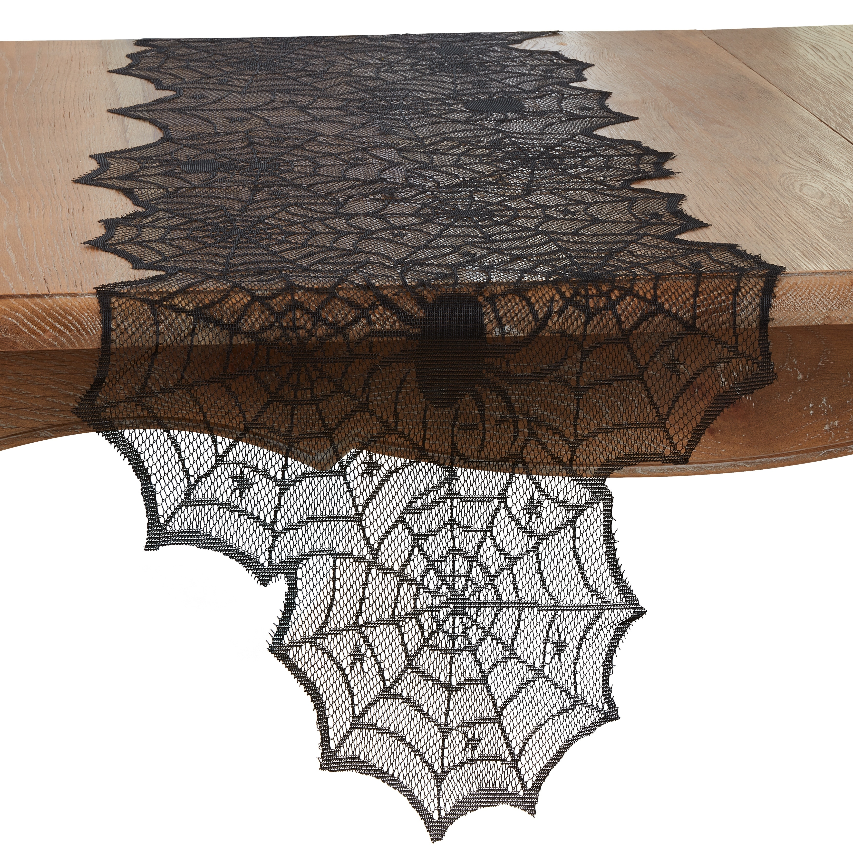 Ghostly Charm Spiderweb Net Table Runner - 18" x 72"