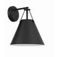preview thumbnail 3 of 3, Xavier 1 Light Matte Black Sconce - 10"W x 12.5"H x 10.5"D