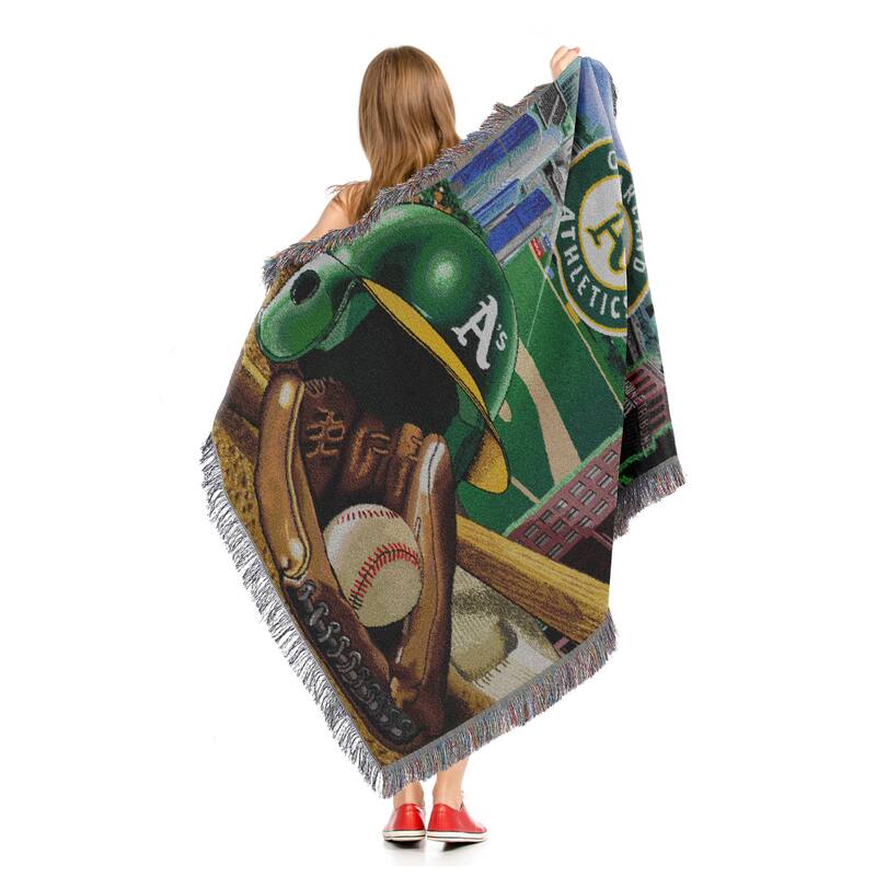 MLB Woven Tapestry Throw Blanket