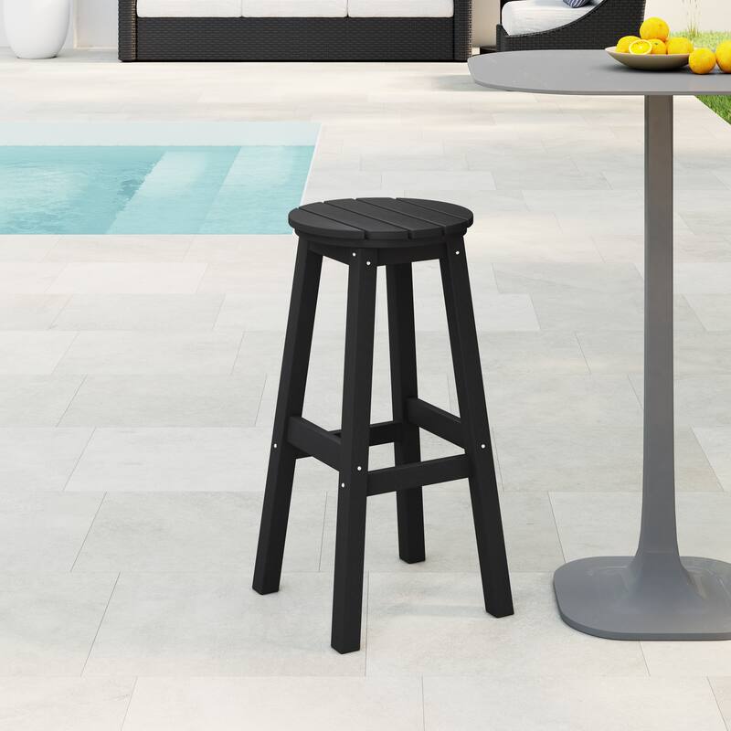 Laguna Hdpe All Weather Outdoor Patio 29" Round Bar Stool