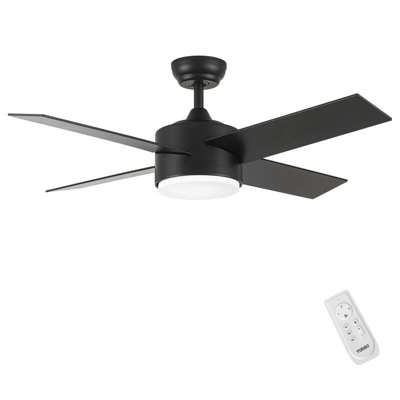 44" Intergrated LED Ceiling Fan with Black ABS Blade