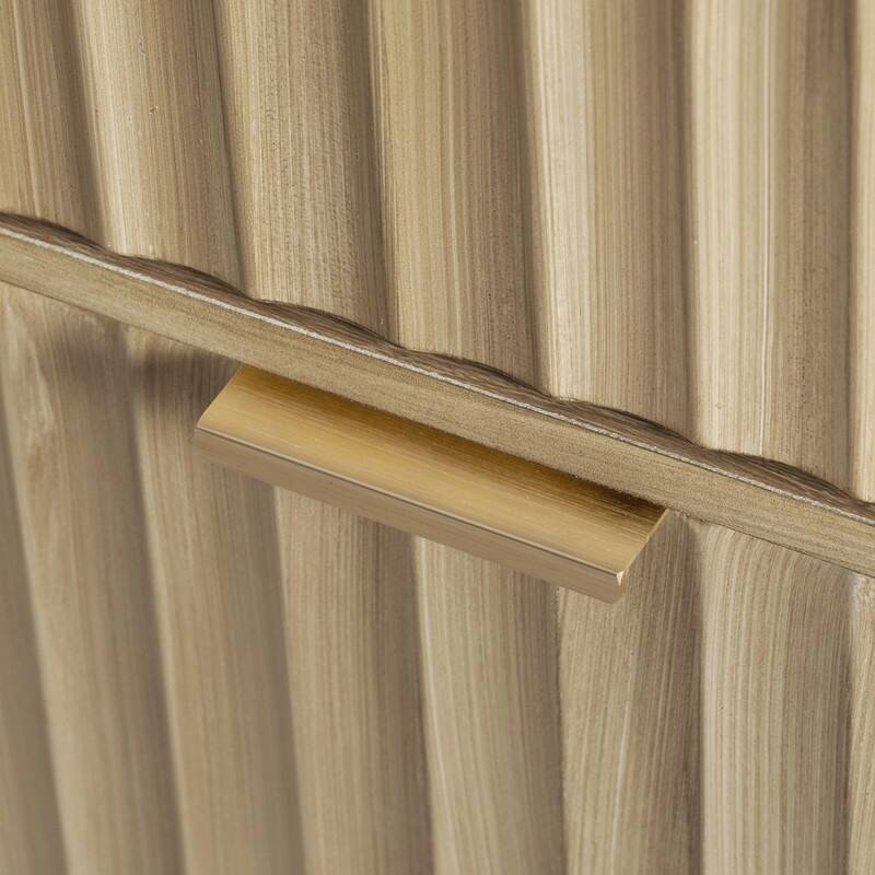 82.6" Fluted Kitchen Island with Extendable Dining Table and Power Outlet for Modern Kitchen Spaces