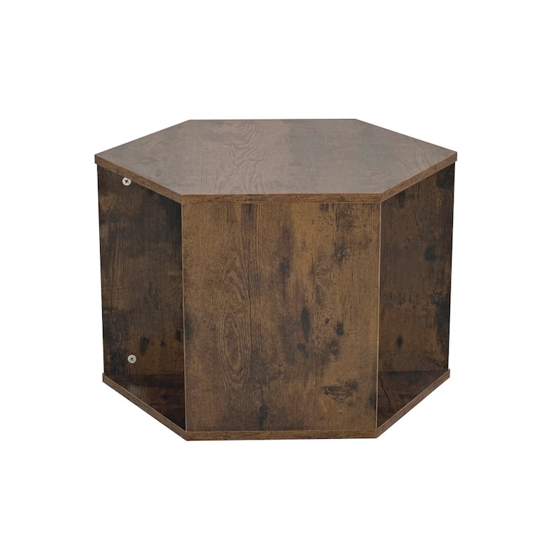 47.24" Hexagonal Coffee Table Side Table Nightstand