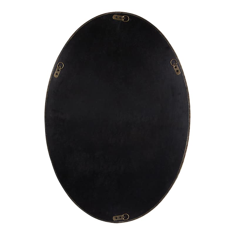 Kate and Laurel Elmora Leaf Embossed Oval Wall Mirror - 23x32