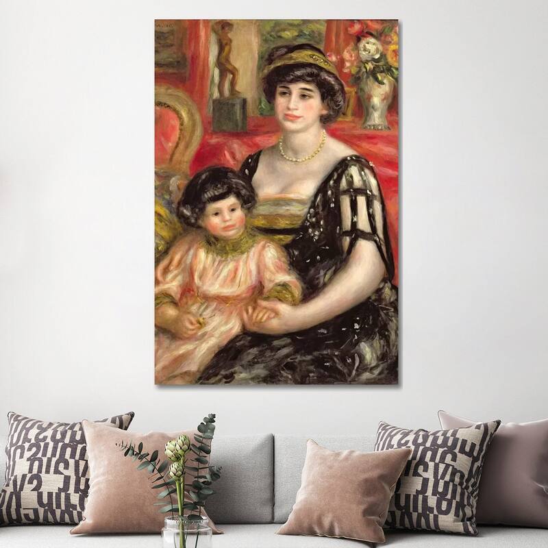 iCanvas "Madame Josse Bernheim-Jeune and her Son Henry, 1910" by Pierre-Auguste Renoir Canvas Print