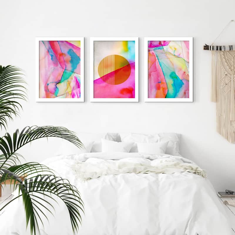 Rainbow Prism Hope Bainbridge Abstract 3 - 3 Piece Gallery Print Art ...