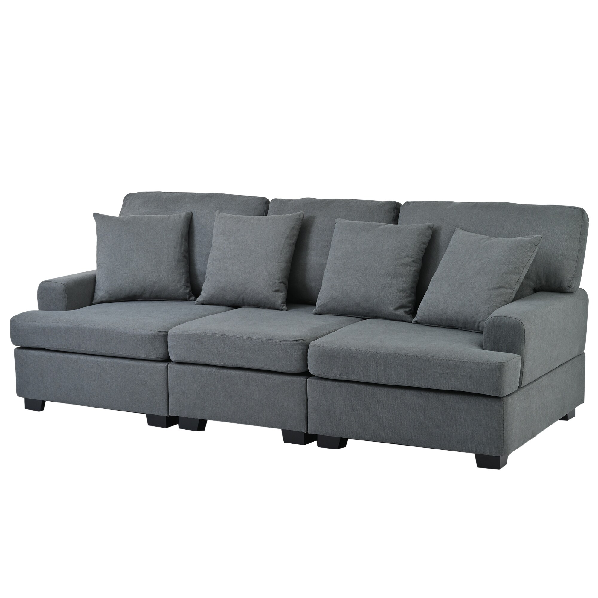 3 Seat Sofa with Removable Back and Seat Cushions and 4 Pillows - On Sale -  Bed Bath & Beyond - 38909446