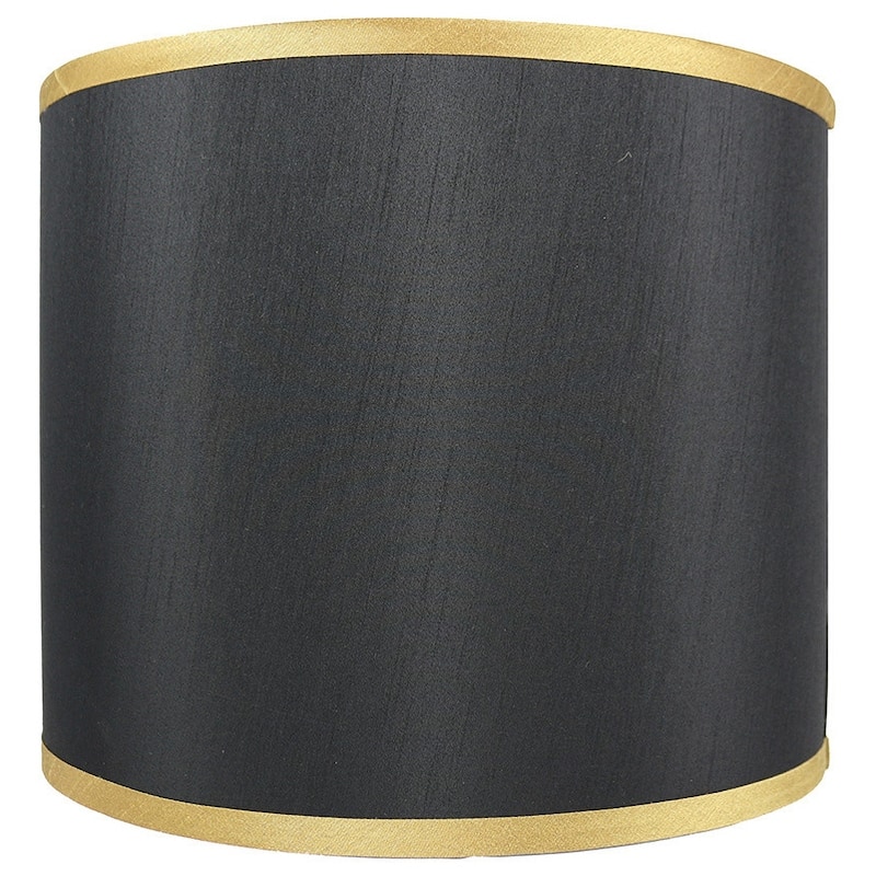 Faux Silk Drum Lamp Shade, 8" to 14" Bottom Size