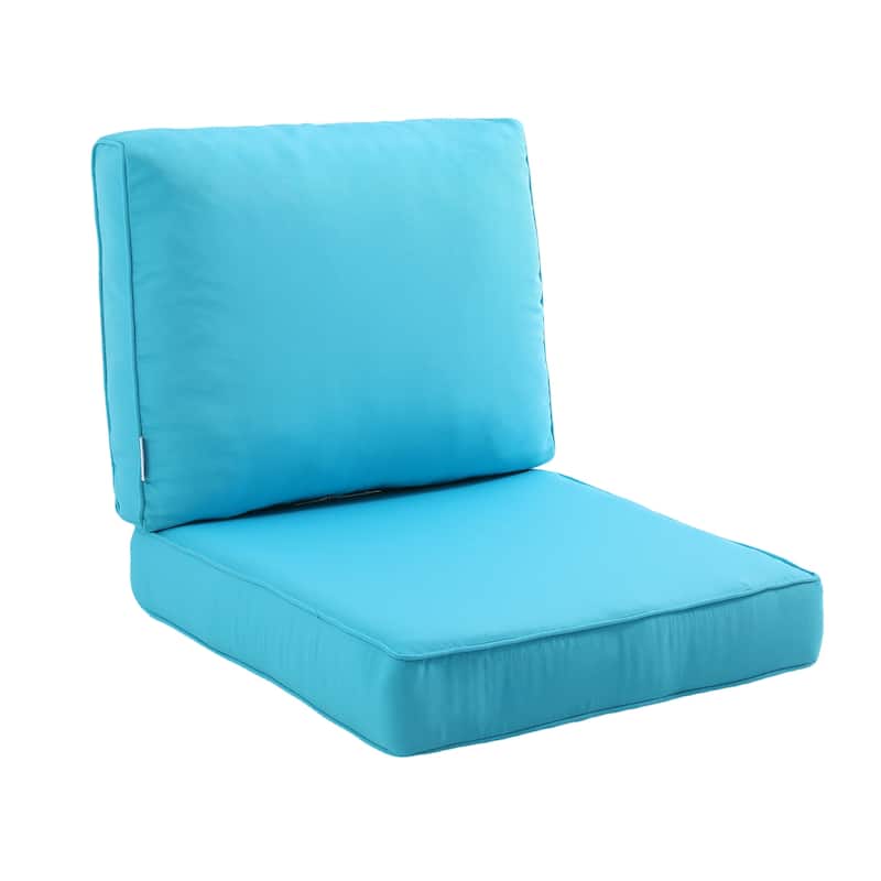 Modern 24" Outdoor Deep Seat Cushions Set, Outdoor Cushions for Chairs - 23" W x 24.5" D