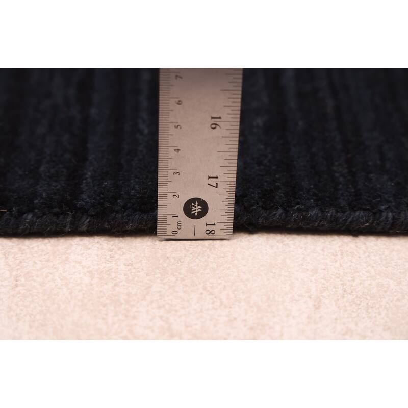 ECARPETGALLERY Hand Loomed Kashkuli Gabbeh Dark Navy Wool Rug - 4'11 x 7'11
