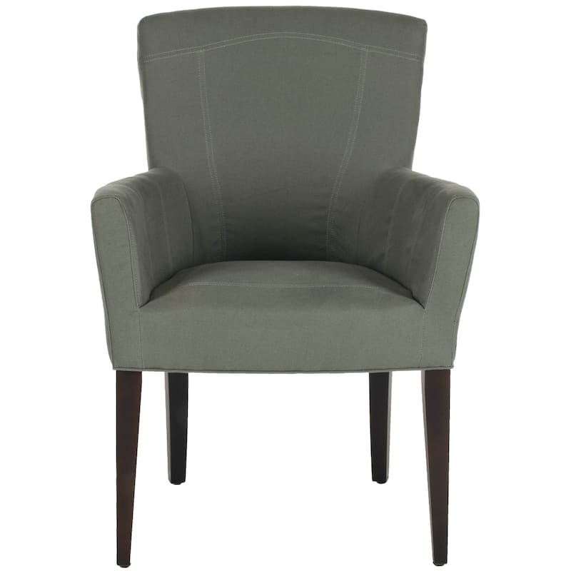 SAFAVIEH Kandace Taupe Arm Chair - 26.8" x 25.8" x 39.2" - 27Wx26Dx39H