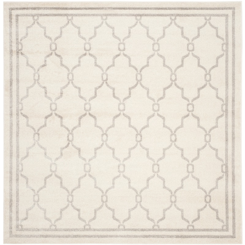 SAFAVIEH Amherst Nargis Modern Rug - 7' Square - Ivory/Light Grey