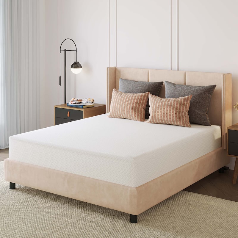 8" Medium Gel Memory Foam Mattress Infused with Green Tea