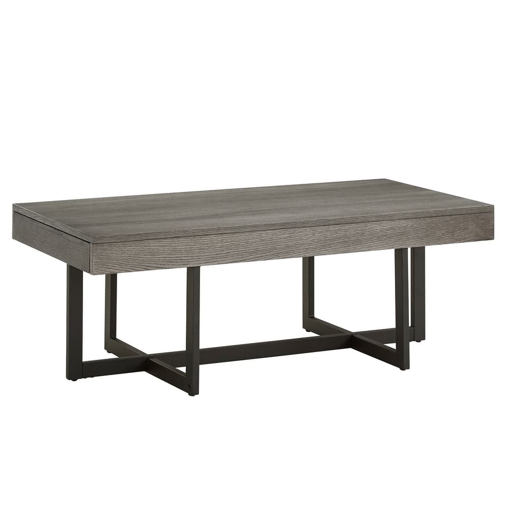 Eldersley Wood Finish Coffee Table with Two Drawers by iNSPIRE Q Modern