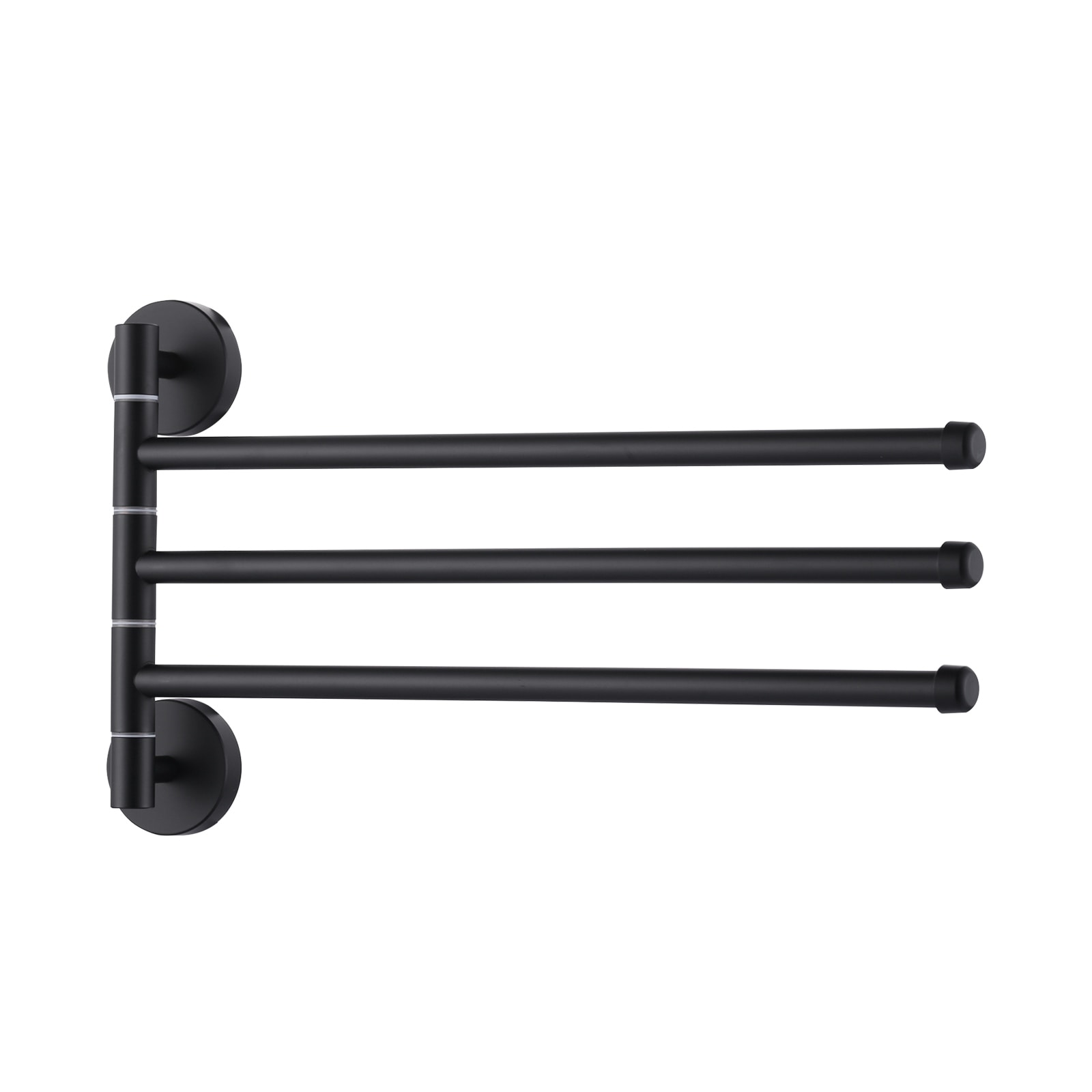 WOWOW Wall Mounted Swivel 3-Arm Towel Bar Bath Hardware Accessory