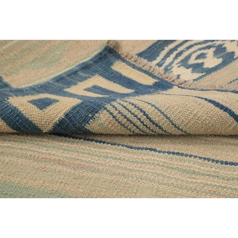 Hand Woven Oriental 100% Wool Carpet Southwestern Tribal Multi-Colored Kilim Area Rug - 4' 7'' X 3' 3''