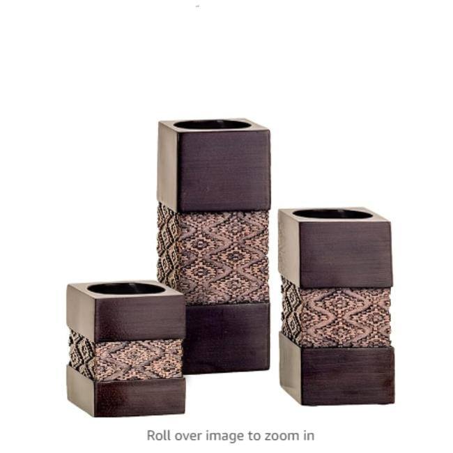 Creative Scents Dublin Brown Tealight Candle Holders Set of 3