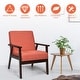 preview thumbnail 34 of 64, Costway Set of 2 Fabric Accent Armchair Solid Wood Upholstered Lounge - See Details
